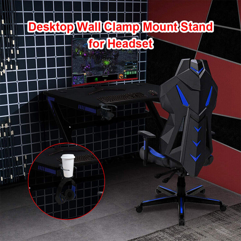 Mounted Hanger Cup Holder Headset Desktop Wall Clamp Stand Bracket Headphones