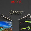 Outdoor Universal Sport Pins Stainless Steel Fishing Bait Spring Lock Needle
