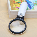 3 LED Light Lens Multiple 3X 45X Handheld Mini Pocket Microscope Magnifier Schmuc