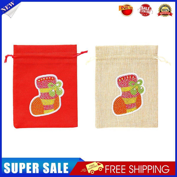 Drawstring Christmas Candy Bag DIY Diamond Painting Kit (FD006A+FD006B)