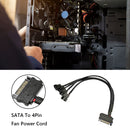 SATA Power Cable PC Cooling Fan Splitter Hub Converter (SATA to 4x4Pin)