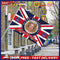 Elizabeth II Banner with Brass Grommets Street Patriotism Souvenir Printed Decor