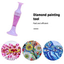 Flower Pot 5D Diamond Painting Point Drill Pen DIY Crafts (with Drill Purple)