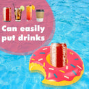 Inflatable Drink Cup Holder Donut Float Pool Party Water Coaster (Pink)