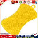 Silicone Dish Washing Brush Pot Pan Dish Sponge Cleaner Scrubber (Yellow) Newly