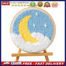 Punch Needle DIY Needlework Wool Poke Embroidery Kit with Yarn Home Decoration