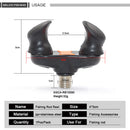 Fishing Rod Rest Butts Gripper Grips Pole Holder Stand Head Tools Black