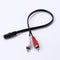 3.5mm Female Stereo to 2-RCA Male Plug Aux Audio Converter Adapter Cable Newly