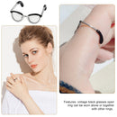 Mini Glasses Shaped Split Ring Finger Buckle Personality Jewelry for Women