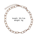 Punk Trendy Aluminium Metal Chain Choker Statement Necklace Short Chain