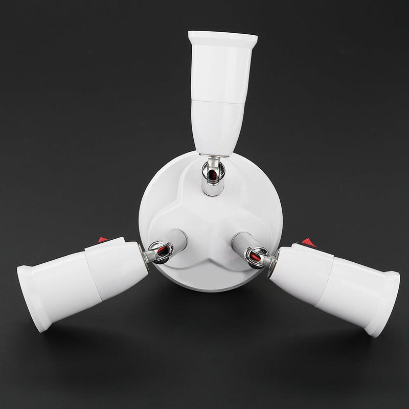 E27 Splitter 3 Heads Lamp Base Adjustable LED Light Holder Adapter Socket Newly