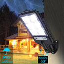 Outdoor Solar Road Lamp Waterproof 3-Mode Motion Sensor Wall Lights (72COB)