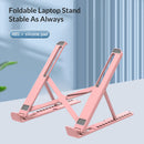 Foldable Holder Adjustable Tablet Stand Bracket for Laptop Phone (Pink) Newly