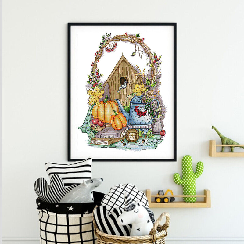 Part Embroidery Autumn Impression Counted Cross Stitch 14CT Cotton Kits