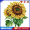 Flowers 14CT Stamped Cross Stitch Needlework Embroidery (H718 Sunflower)