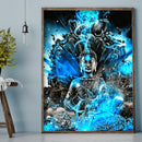 5D Rhinestone Picture DIY Blue Buddha Full Round Drill Diamond Painting Gift Kit