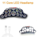 Waterproof Headlight Super Bright Head Torch 11LED CampingFishing Headlamp H4J9
