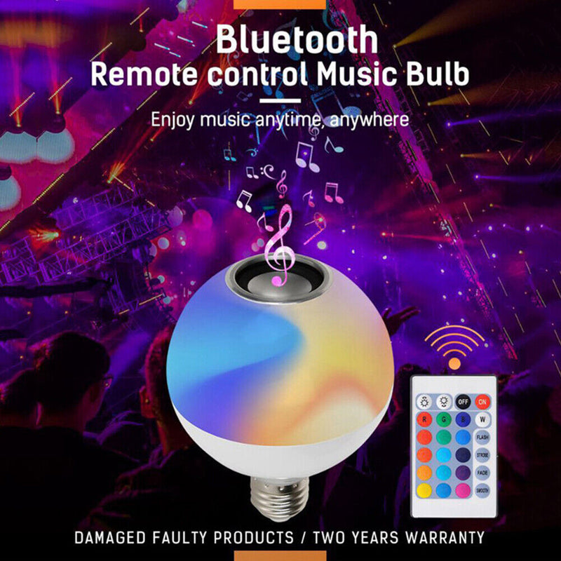40W E27 Bluetooth Music Ball Lights Colorful RGB Ceiling Lights Audio Bulb Lamp
