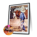 5D Diamond Painting Cowboy Full Round Diamond Rhinestone Set