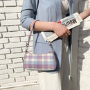 Plaid Print Underarm Bag Fashion Cloth Handbags Women Shoulder Bag Daily Clutch