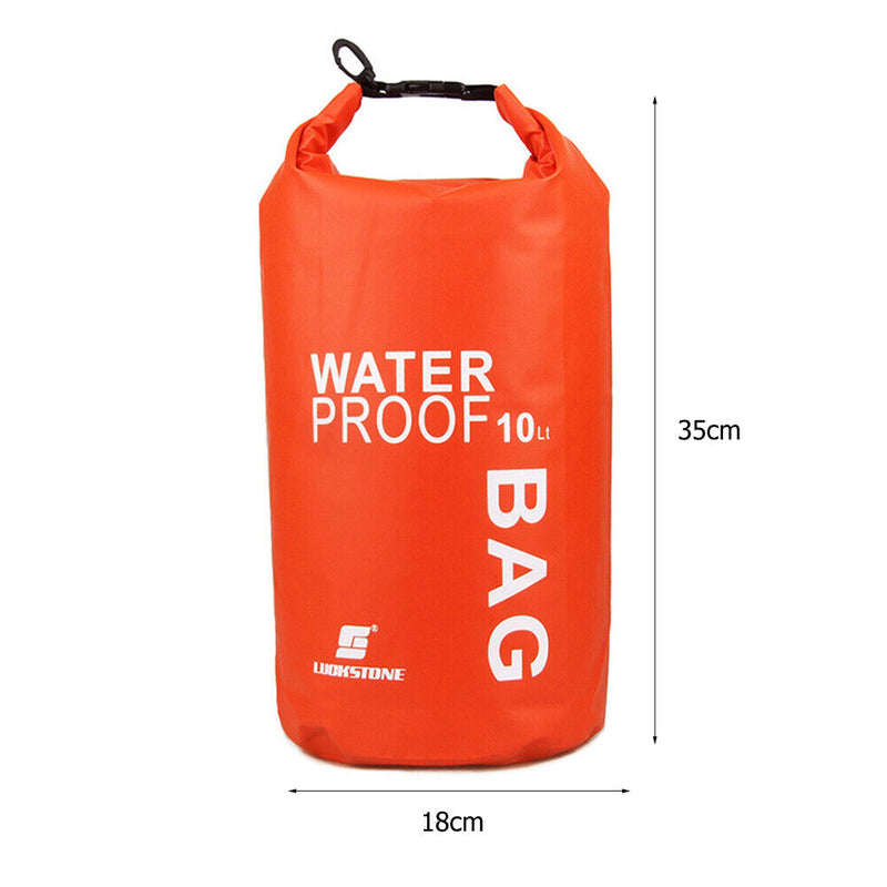 Swimming Bag Waterproof Dry Sack Storage Trekking Boat Phone Pouch (Orange)
