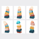Geometric Stackable Toys Educational Game Stacking Kids Toys for Baby Play