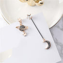 Fashion Korean Stud Earring Asymmetrical Drop Dangle Earrings Star Moon