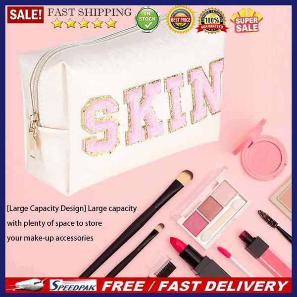 Cosmetic Bag Pu Leather Makeup Pouch Portable Travel Organizer Zipper for Tra