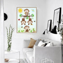 5D DIY Full Drill Diamond Painting Monkey Cross Stitch Mosaic Craft Kit Wall