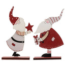 Home Wooden Craft Chrismtas Wood Ornament Desktop Decoration Santa Claus