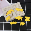 7-Cavity College Hat Cake Mold Silicone Chocolate Mould Pastry DIY Baking Tray