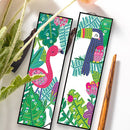 2pcs DIY Diamond Painting Leather Bookmark Flamingo Tassel Crafts (FQY031) Newly