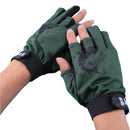 1 Pair Skidproof Half Finger Cycling Fishing Anti-Slip Glove(Green)