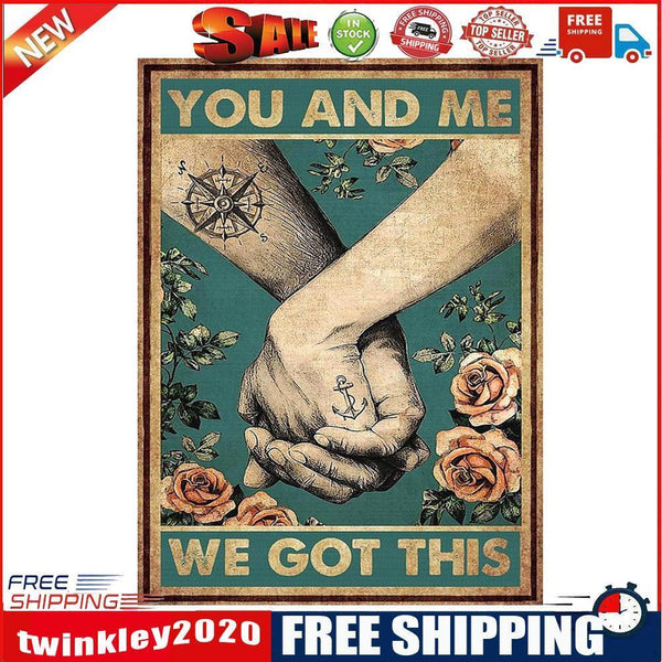 Full Embroidery Hand in Hand Printed Cross Stitch 11CT 3 Strand Cotton Kit