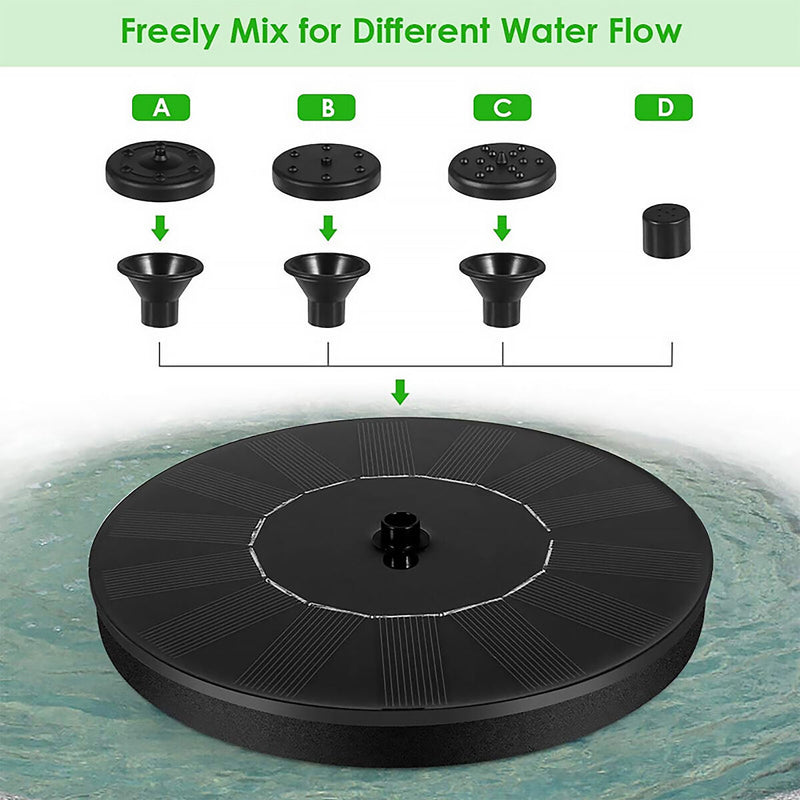 Solar Bird Bath Fountain Free Standing Floating Solar Water Fountain Pump