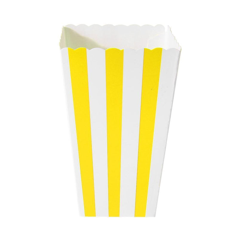 12pcs Favor Candy Treat Popcorn Boxes for Wedding Party Supply(Yellow)