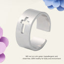 Stainless Steel Cross Couple Ring Lovers Wedding Rings Men Women Jewelry Silv