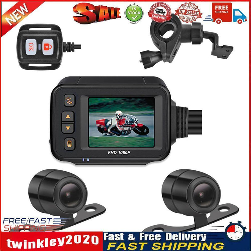 SE30 Motorcycle Dash Cam Front + Rear Dual Channel DVR with 2 inch Display Newly