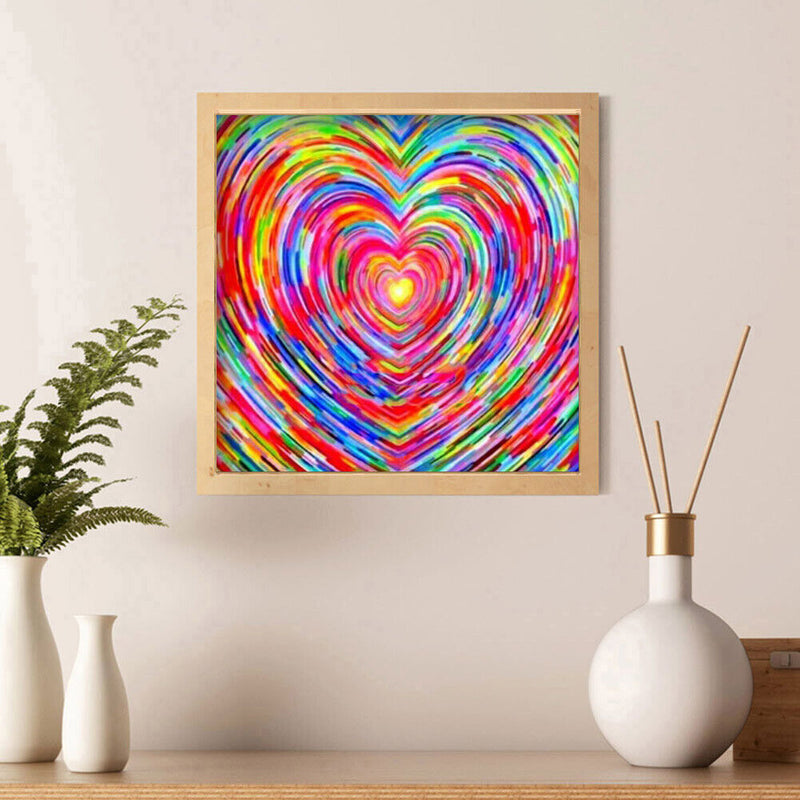 5D DIY Diamond Painting Colorful Love Full Drill Rhinestone Mosaic Art Picture