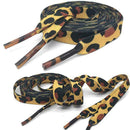 Classic Leopard Print Shoelaces Fashion Flat Laces apply to all of shoesRe U8U7