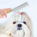 Pet Dematting Flea Comb Cats Dog Grooming Hair Removes (Long Short Needle)