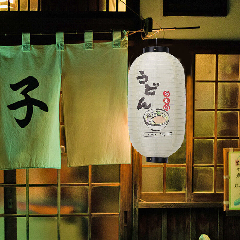 25cm Lantern Cloth Japanese Style Printing Fabric for Bar Pub Decor (F)