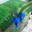 Aquarium Filtration Water Pipe Bucket Clip Tube Flow Control Clamp (Blue) Newly