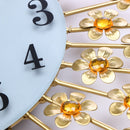 Large Wall Clock Luxury Peacock Diamond Wall Clocks Metal Living Room Digital Needle Wall