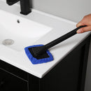 Microfiber Long Handle Window Cleaning Brush Windshield Cleaner (Dark Blue)
