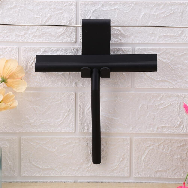 Door Mirror Shower Squeegee Scraper Silicone Window Glass Wiper with Hook Newly