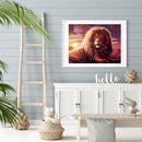 DIY Diamond Painting Lion Full Round Drill Mosaic Art Picture Home Decor Craf