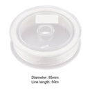 50m 30LB Fly Fishing Backing Line 8 Strands Wire Fishing Tackle (White)