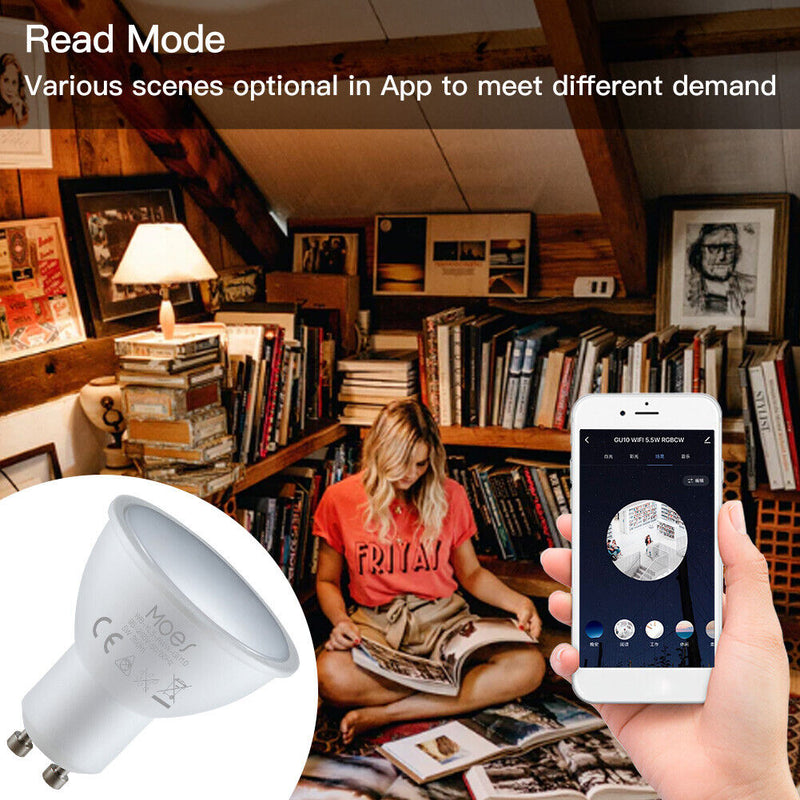 WiFi Smart Light Bulb 5W Dimmable Lamp APP Remote for Alexa/Google Home