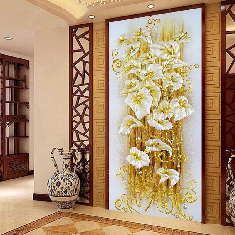 5D Diamond Embroidery Painting DIY Lily  Cross Stitch Craft Home Decor Newly